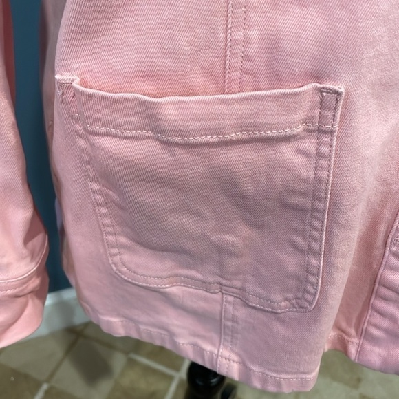 Issac Mizrahi Live! Pink Denim Jacket Large - Picture 4 of 11